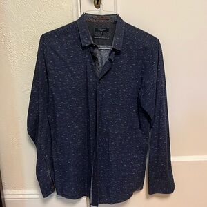 Ted Baker navy patterned dress shirt